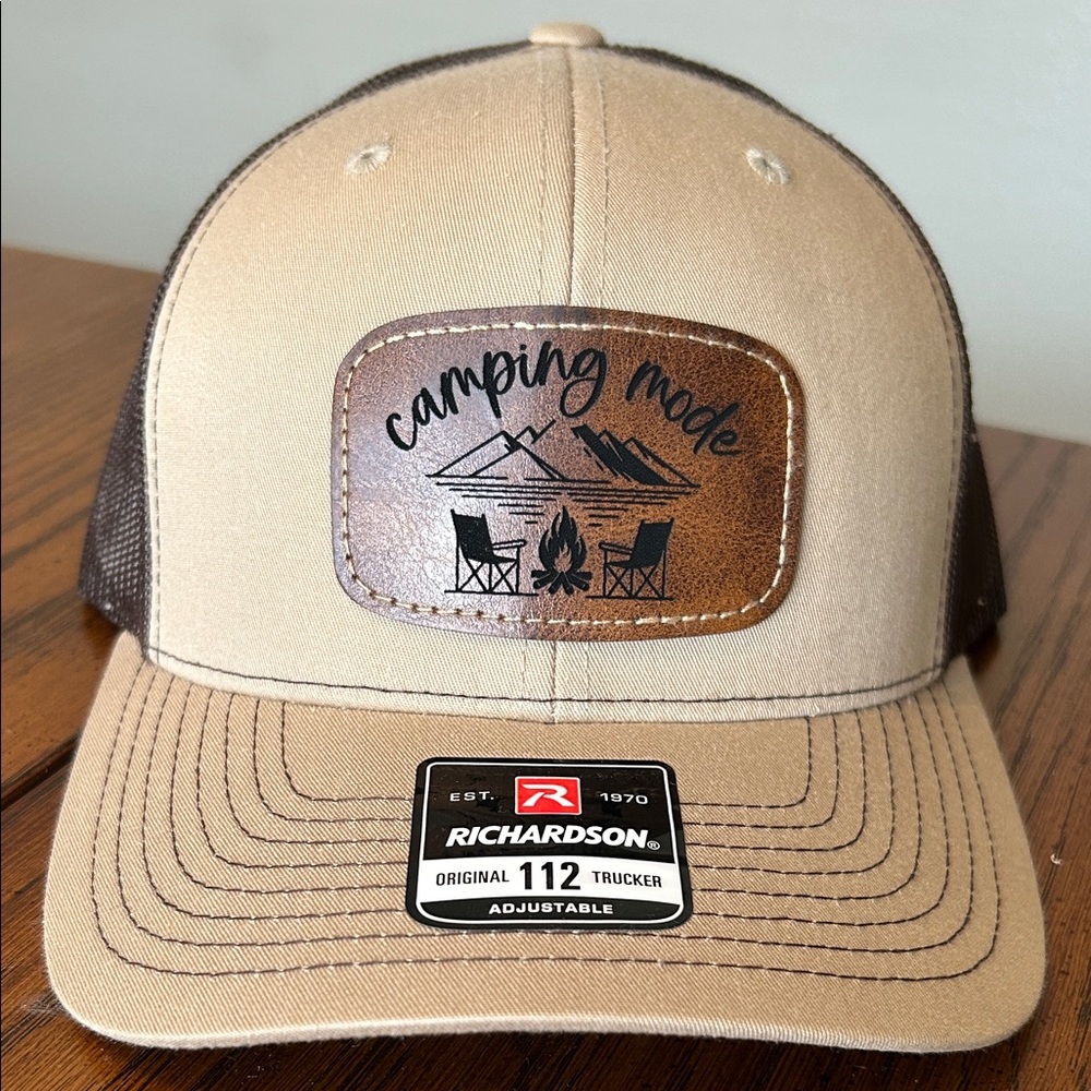 Richardson 112 Tan & Brown adjustable trucker hat
